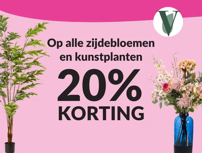 Alle zijdebloemen en kunstplanten