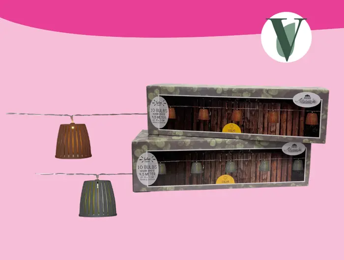 Solar lichtsnoer 10 LED 4,5m